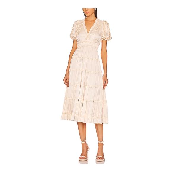Ulla Johnson 'Rose' Beige Polyester Dress Size 2 - Picture 1 of 4